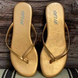 Aerie Bronze/ Gold Flip Flops
